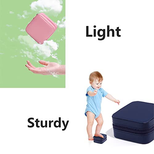 Leriaon Mini Portable Jewelry Travel Box Pu Leather Small Travel Jewelry Organizer, Portable Jewelry Case For Ring Earring Necklace Pendant Bracelet Organizer Storage Gift Box Girls Women (Pink) #TOP6