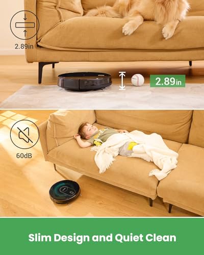 Vactidy T8 Robot Vacuum and Mop, Gyro Navigation Robotic Vacuum Cleaner, 2 in 1 Mopping Robot with Watertank and Dustbin, WiFi/App/Alexa/Siri Control, Self-Charging, Ideal for Hard Floor, Carpet 7 Vactidy T8 Robot Vacuum and Mop, Gyro Navigation Robotic Vacuum Cleaner, 2 in 1 Mopping Robot with Watertank and Dustbin, WiFi/App/Alexa/Siri Control, Self-Charging, Ideal for Hard Floor, Carpet - Image 5