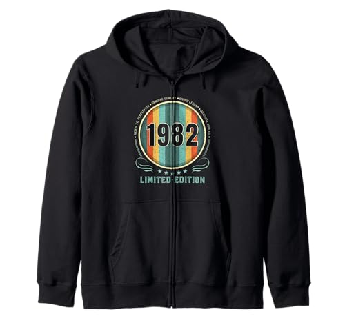 Camiseta vintage 1982 para hombre, edición limitada, cumpleaños 1982 Sudadera con Capucha