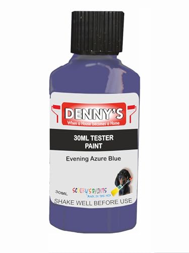Premium Interior Wall & Ceiling Emulsion Paint – Evening Azure Blue – Rich Matt Finish, Durable & Washable, Low Odour, Ideal for Living Rooms, Bedrooms & Hallways (30ML Tester Bottle)