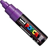 Uni Posca PC-7M - Rotuladores de pintura (tamaño grande, 4,5 a 5,5 mm, 15 colores) violeta