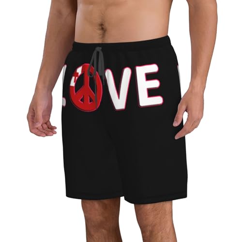 Men's Beach Shorts Drawstring Quick Dry Trunks Running Comfortable Loose Gym Swimsuit Pants with Pockets3