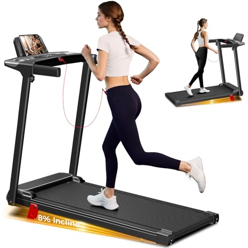 Treadmills for Home 3-in-1 Portable Treadmill with Incline Foldable Walking Pad Treadmill with Handle bar,3.0HP Quiet Brushless,350 LBS Capacity & LED Display, Compact Design Small Treadmill for Home