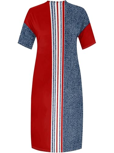 Image of SUZONANA Plus Size Dresses for Curvy Women African Print American Dress Summer Outfits Casual Loose with Pocket