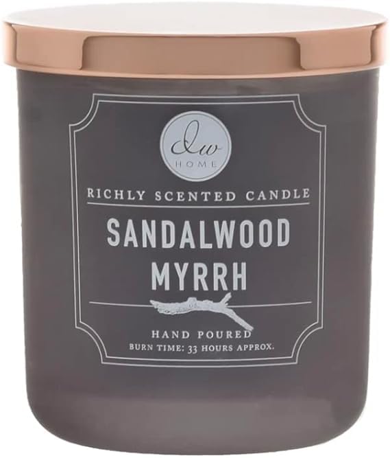 DW Home Decoware Richly Scented Candle Medium Single Wick 9.69 oz - Sandalwood Myrrh