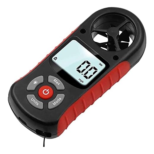 Digital Anemometer LCD Handheld Airflow Windmeter Thermometer for Shooting Windsurfing Fishing Hunting