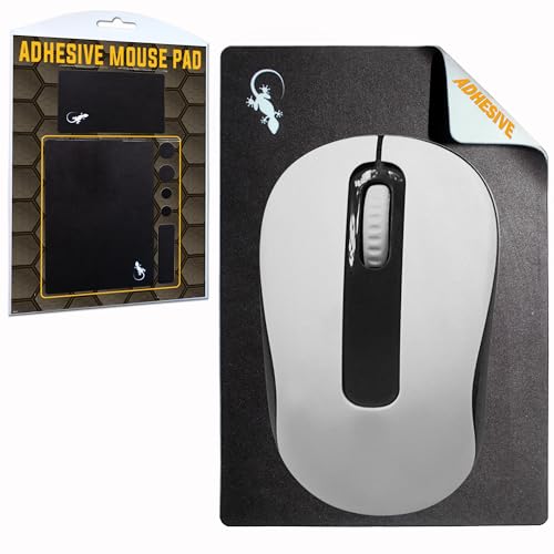 Adhesive Mouse Pad by Gecko Travel Mouse Pad - Sticks to Any Surface - Stick On Portable - Webcam...