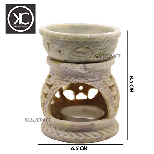 Image of Marble Carving Agarbatti Stand, Combo | Soapstone Hand-Carved, Incense Holder, Aroma Burner, Ash Catcher, Spiritual Decor for Puja Room