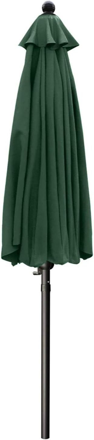 MASTERCANOPY Patio Umbrella with Ruffles (10ft, Forest Green) Patio Umbrella Replacement Canopy (10ft, Forest Green)