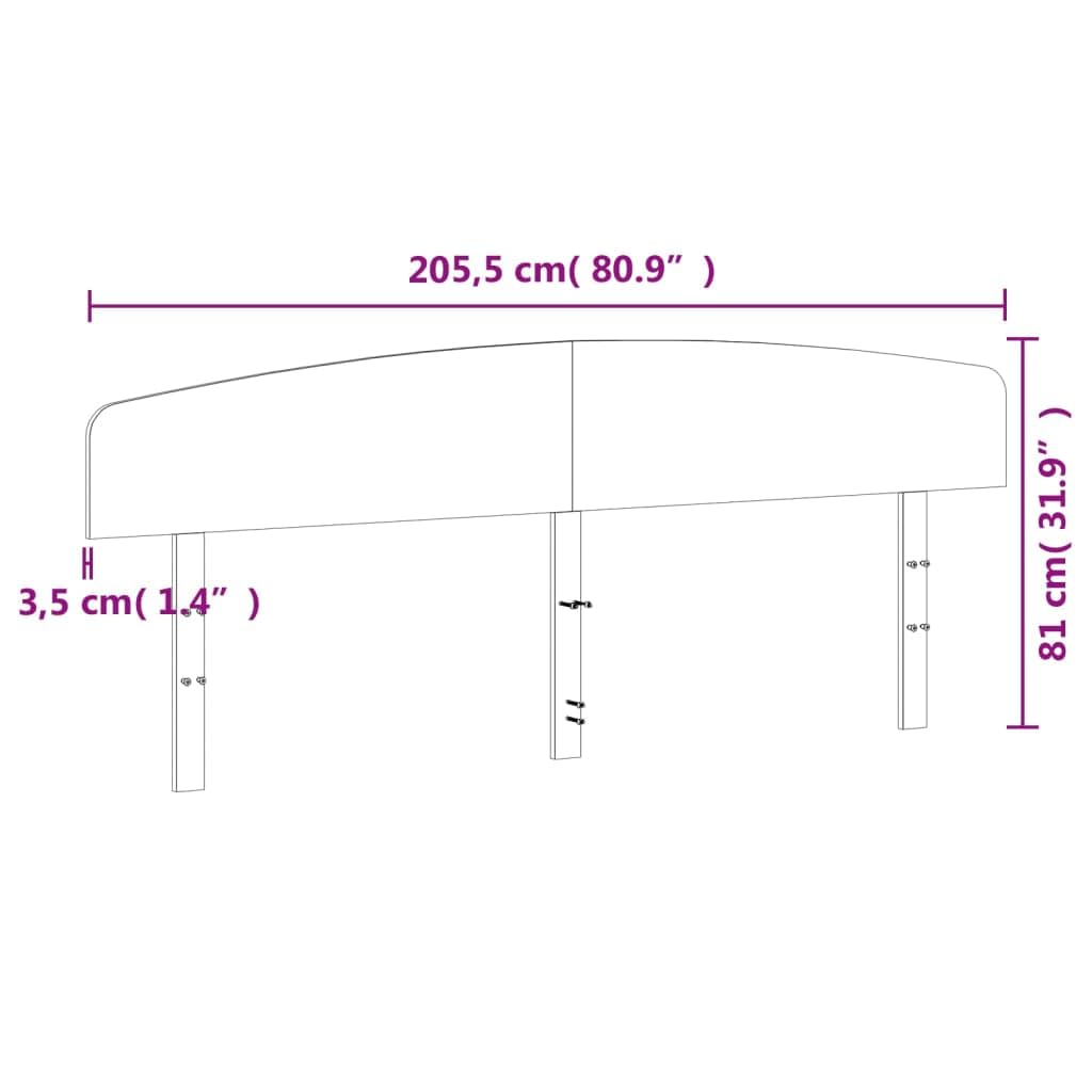 vidaXL Cabecero de Cama, Cabecera para Estructura Marco de Cama, Cabezal de Somier, Mueble para Dormitorio Hogar, Madera Maciza de Pino Blanco 200 cm