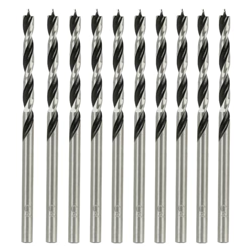 10 PCS 3mm Holzbohrer Set – Langer Schneckenbohrer Spiralbohrer Professional, passend für Holzbearbeitung von Weichholz und Hartholz