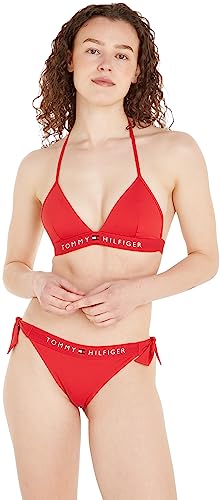 Tommy Hilfiger Top Bikini A Triangolo Donna Imbottito, Rosso (Primary Red), L - 3