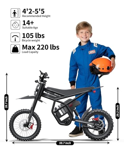 Image of GT73 / GT54 Electric Dirt Bike for Adults Teens - 3000W / 2500W Motor 50 /37 MPH High-Speed, 25 inch /14 inch Fat Tires & Dual Removable Battery(60V /48V) | All-Terrain Off-Road eBike for Snow, Sand
