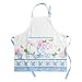 Maison d' Hermine Canton 100% Cotton Apron with an adjustable neck & hidden center pocket 27.50 Inch by 31.50 Inch