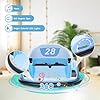12V Kids Ride On Bumper Car Electric Vehicle for Toddlers Ride on Toy Bumping Car with Remote Control, Battery Display, 360Spin, LED Lights, MP3, USB, Blue