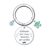 ZYMGUO Regalo Collega Natale Portachiavi Regali Collega donna Uomo colleghe amicizia Portachiavi per Collega Apprezzamento Lavoro Amico Regalo Colleghe che Va Via Compleanno Natale (6)