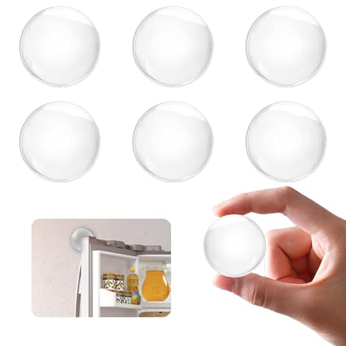 Littlegaofeithing 6Pcs Arrêts de Portes,Butées de Porte Transparentes,Circulaire Stop-porte Adhésif au Sol pour Tous les Sols Durs, Assurer la Protection de nos Portes et Murs