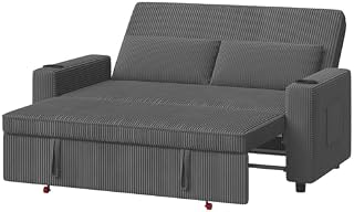 Devoko 62.9" Convertible Sofa Bed,2 Seater Pull Out Sleep… - 1