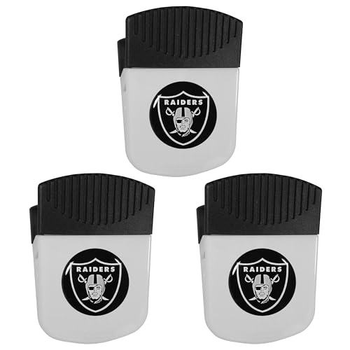 Siskyou Sports NFL Las Vegas Raiders Chip Clip Magnet with Bottle Opener, 3pk One Size, White