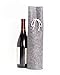 5 Pack - Felt Drawstring Wine Bag - Reusable Wine Gift Bag - Rustic Wine Tote