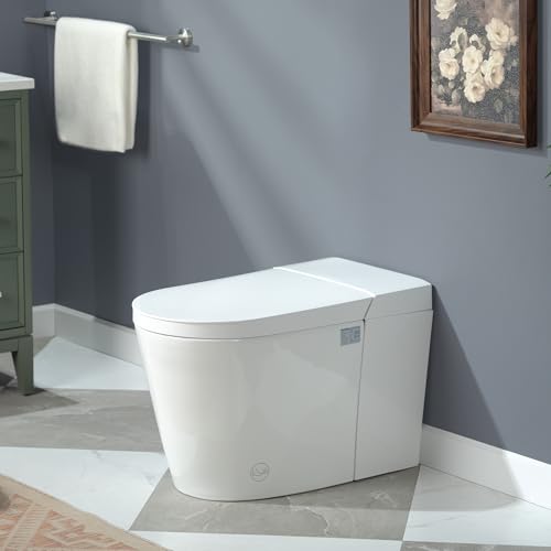 WOODBRIDGE Smart Toilet, Auto Open/Close Lid, Foot Sensor, Auto Flush, Heated Seat, Easy Installation, without Bidet,CHT002 by WOODBRIDGE - Used condition - US$375.26