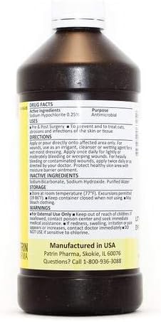 Miniatura 2 de Patrin Pharma Hysept 25 - Limpiador de heridas, 16 onzas líquidas, paquete de 2