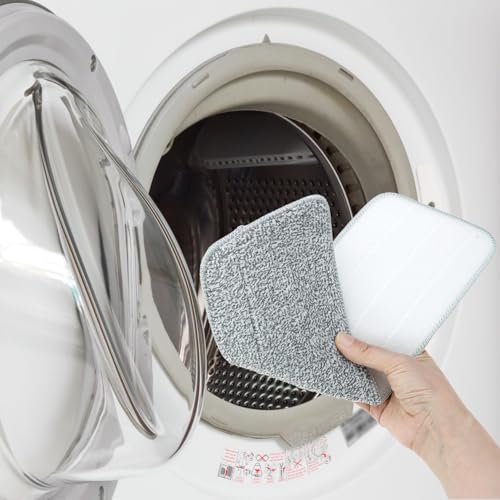 QWORK® 6 Stück Mikrofaser Bodentücher Reinigungspads für Sprühwischer, 43 x 11 cm, Bodenwischer Nachfüllpack