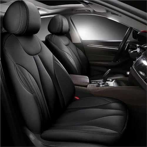 Housses de siège voiture sur mesure en cuir noir compatibles airbag pour gamme Audi