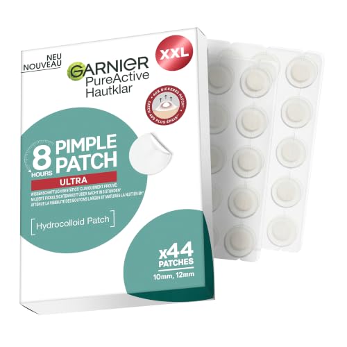 Garnier PureActive Hautklar Pimple Patch Ultra XXL Pack, Hydrocolloid Anti-Pickel Patches, Mildert & flacht Pickel in 8 Stunden ab, 44 Stück – Ansicht 1