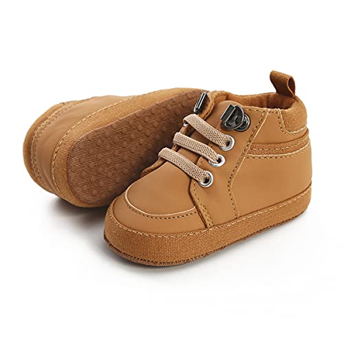 COSANKIM Baby Boy Girl Sneakers High-Top Ankle Shoes Non Slip Soft Sole Infant Toddler Prewalker First Walker Crib Shoes