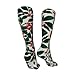 BoomDragon Girls Woman's Fashion Christmas Winter Mistletoe Holly Art Long High Dress Socks for Gym, Basketball, Trekking, Non Slide Winter Warm Socks