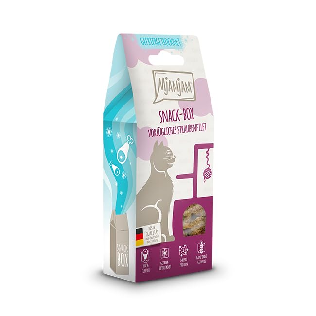 Coffret Friandises Premium pour Chats - Filet d'Autruche Naturel, 40 g