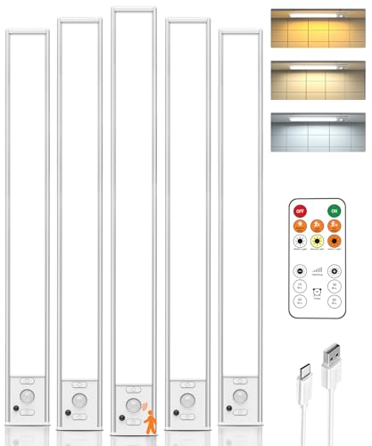16inch Under Cabinet Lighting Wireless, Rechargeable Motion Sensor Light Indoor, Closet Lights with...
