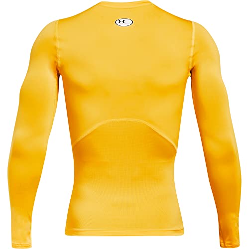 Under Armour HeatGear Kompressions-Langarm-T-Shirt für Herren, (790) Taxi/Schwarz, 4X-Large Hoch – Ansicht 6