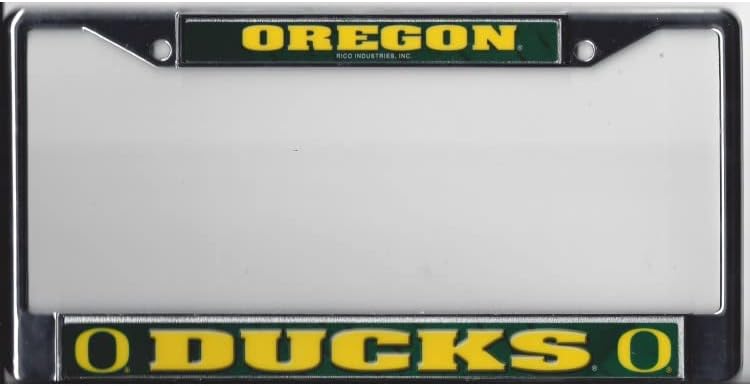 212 Main FC510110 Oregon Ducks Chrome License Plate Frame, Free Screw Caps