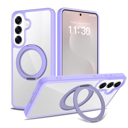Coque Samsung S26 Plus magnétique violette avec anneau pour regarder vos vidéos en mains libres