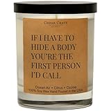 Best Friend Presents for Women Who Have Everything, Birthday Gifts for Her, Funny Scented Candle, Unique for Her, Sister, Co-Worker Friendship - Ocean Air, Citrus, Ozone, Soy Wax Handmade in The USA