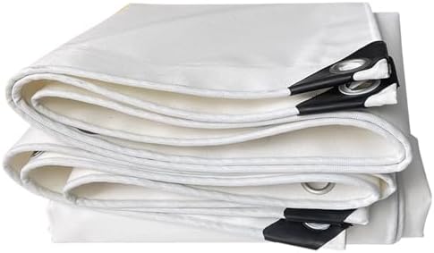 Heavy Duty Waterproof Canvas Tarp 1.6x2m Thick Oxford Tarpaulin with Rustproof Grommets for Outdoor Cover Camping and Shelter Durable Tear Resistant Protection