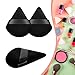 12 pcs Makeup Sponge Blender Sponges for Liquid, Cream, and Powder, Make up sponges for foundation Powder Puff Face Triangle Face Makeup Puff Wet Dry Dual-Use (Black)