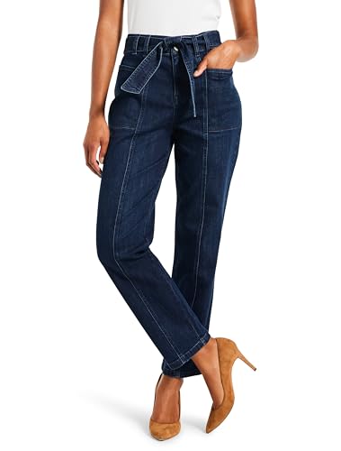 NIC+ZOE Women's 28 Belted Straight Ankle Jeans2