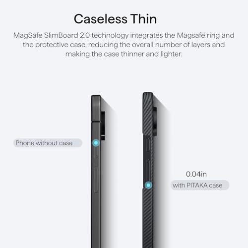 pitaka for Pixel 10 Pro XL Case 6.8”, Ultra-Slim Google Pixel 10 Pro XL Case with Caseless Touch Feeling, 600D Aramid Fiber Woven, Black/Grey(Twill)