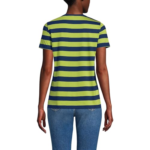 Image of Lands' End Women's Supima V-Neck T-Shirt | American-Grown Supima Cotton, Relaxed Fit, Straight Hem, Tagless, Layering, Petite and Plus Sizes