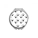 Frog Footprints Animal Outline Protect Animal Hand Compact Mirror Round Portable Pocket Glass