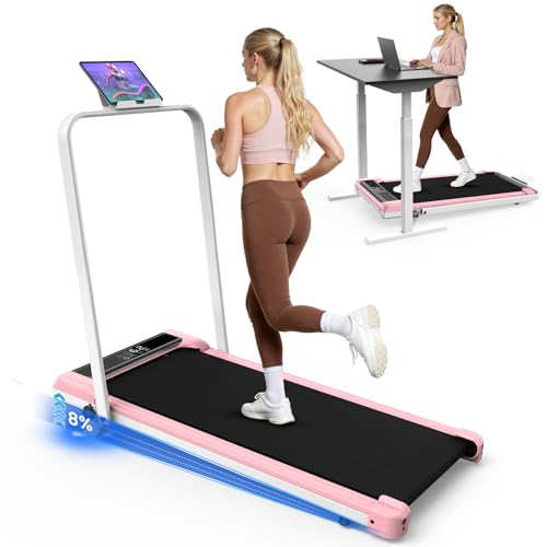 REDLIRO 2-in-1 Folding Under Desk Treadmill Walking Pad