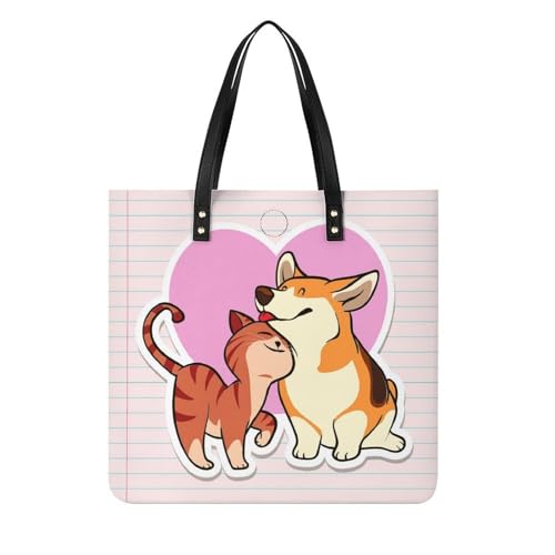 Tote bag chien et chat grand sac cabas femme pour ne plus manquer de place