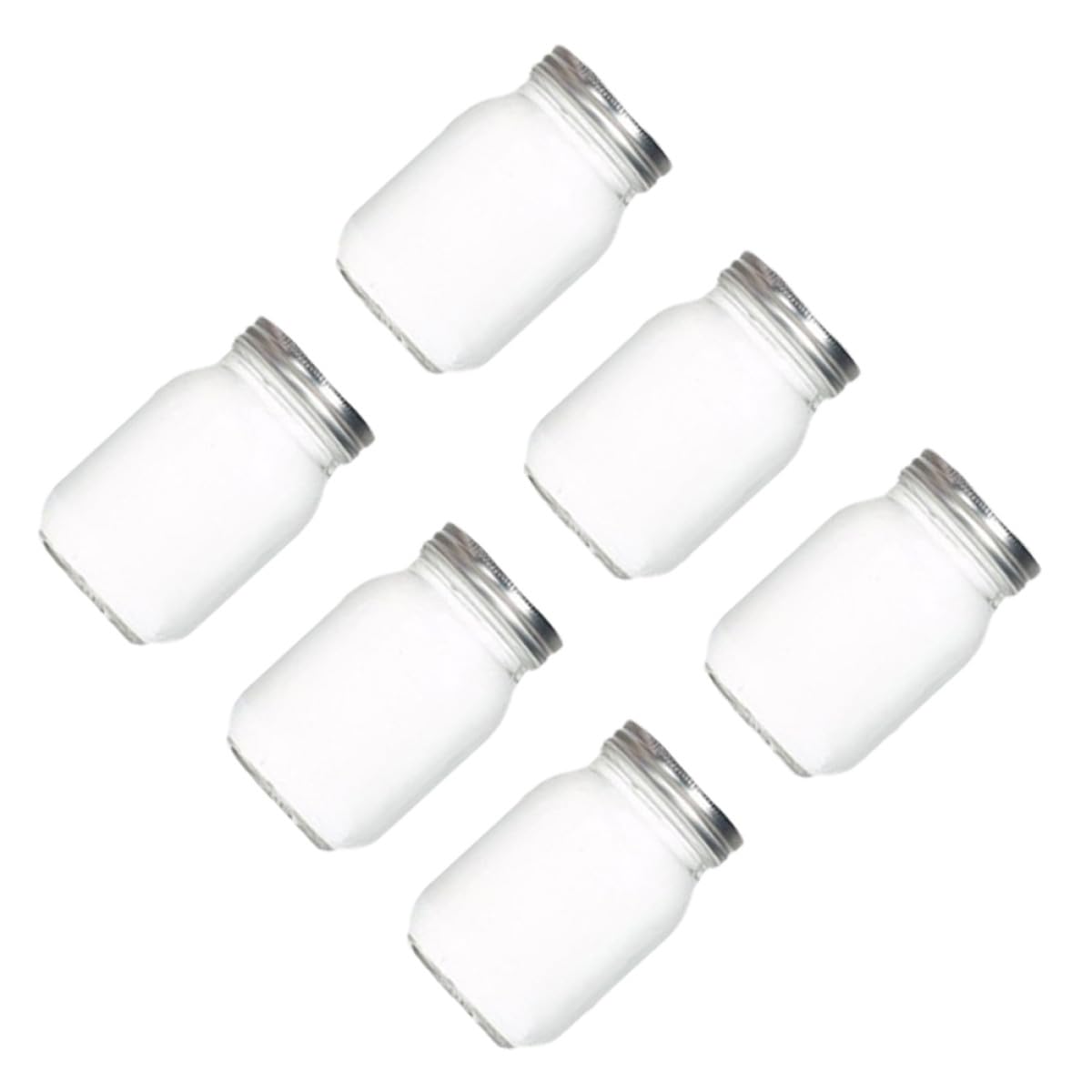 ifundom Transparente Teedosen 6 Stück 380 ml Glasgefäße mit Luftdichtem Deckel für Vorratsaufbewahrung