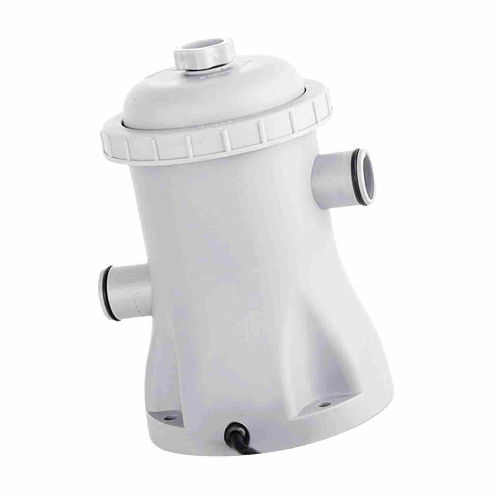 Kavolet Bomba de filtro de piscina de 16 W, 1.250 L/h, bomba de agua eléctrica con 2 cartuchos de filtro de piscina, bomba de piscina sobre el suelo, sistema de filtro de cartucho pequeño