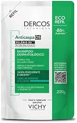 Vichy Dercos Shampoo Anticaspa Cabelos Secos Elimina 100% da Caspa Visível, Alivia Coceira e Irritação, Previne Reaparecimento por 6 Semanas com Selênio DS, 200g