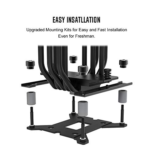 ID-COOLING SE-225-XT Black CPU Cooler 5 Heatpipes CPU Air Cooler 2x120mm Push-Pull PWM Fans CPU Fan for Intel/AMD