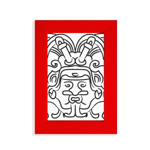 Cadre photo asymétrique Égypte Rouge mural salon décoration maison design - 2